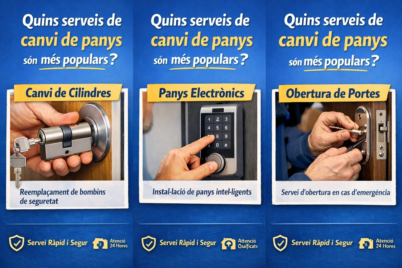 Quins serveis de canvi de panys són més populars a Barcelona? Quins serveis de canvi de panys son mes populars - Quins serveis de canvi de panys són més populars a Barcelona?